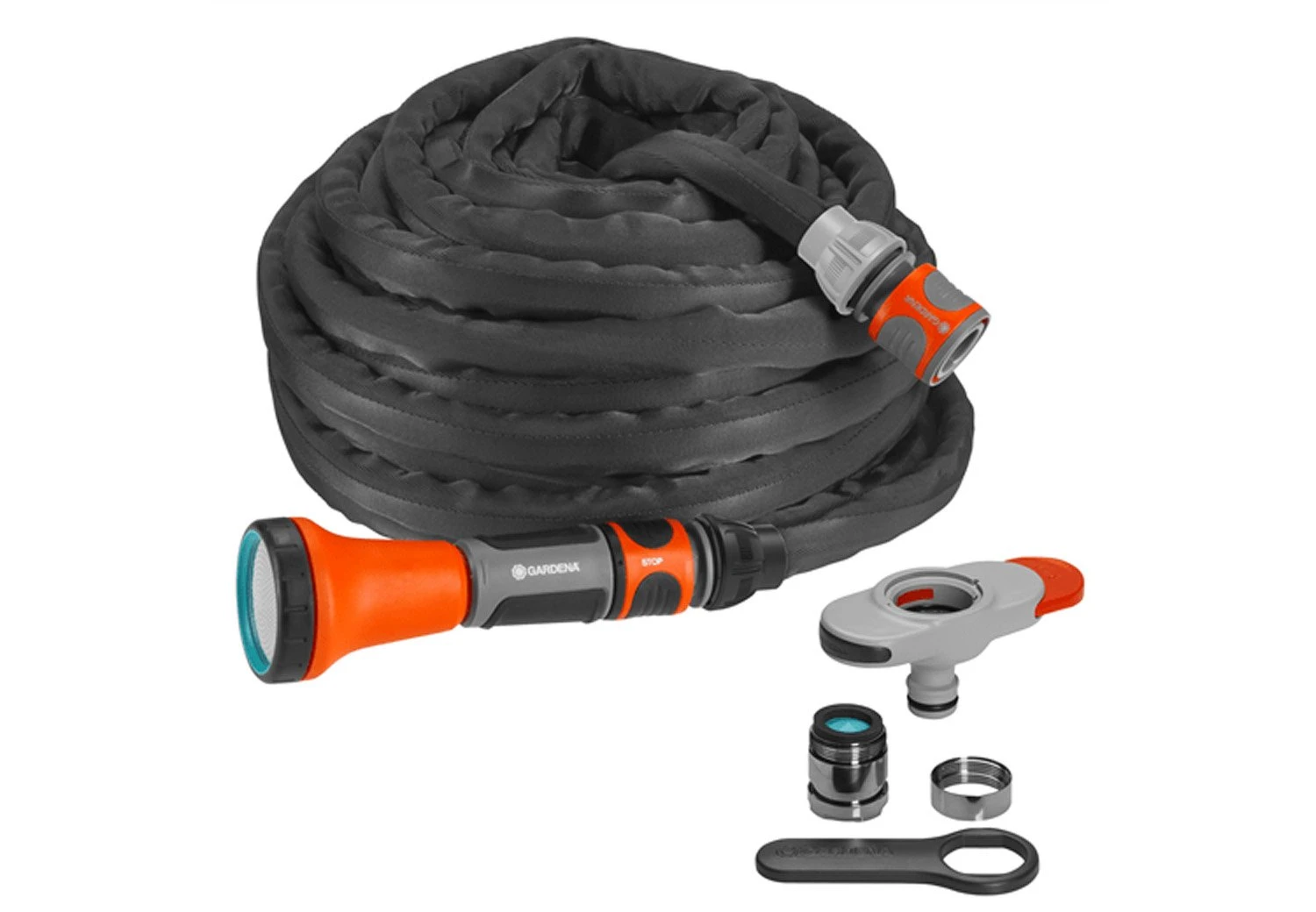GARDENA Textielslang Liano™ 10 M Set Met Aansluitset Voor Binnenkranen 1 GARDENA Textielslang Liano™ 10 M Set Met Aansluitset Voor Binnenkranen