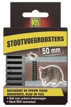 KB Stootvoegrooster RVS 50mm - 10 Stuks