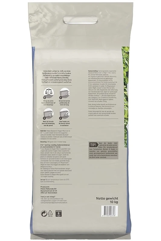 Pokon Beuken & Hagen Mest 10kg 2 Pokon Beuken & Hagen Mest 10kg - Afbeelding 2