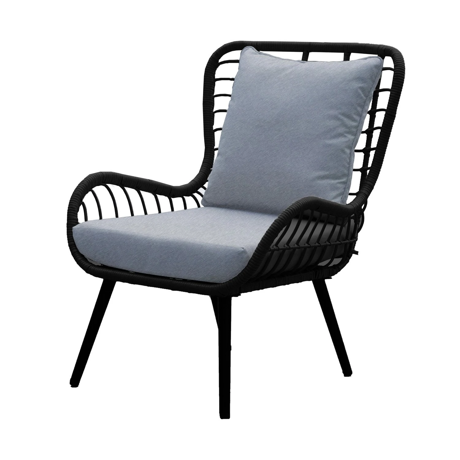 Royal Seasons COCOON Vlinderstoel Met Voetensteun Zwart 2 Royal Seasons COCOON Vlinderstoel Met Voetensteun Zwart - Afbeelding 2