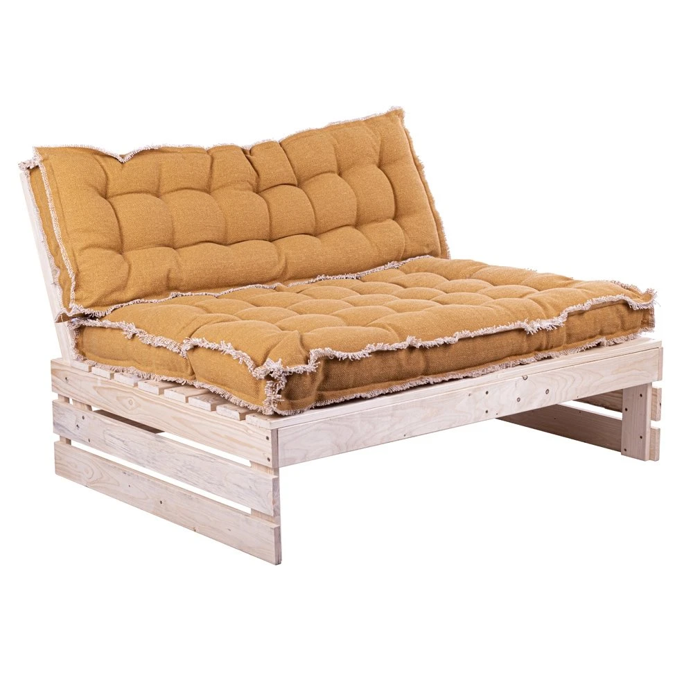 Palletkussen RAFFELED Beige - 120 X 80 X 8 Cm 3 Palletkussen RAFFELED Beige - 120 X 80 X 8 Cm - Afbeelding 3